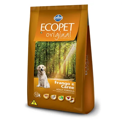 Ração Farmina Ecopet Natural Carne e Frango para Cães Adultos de Raças Médias e Grandes