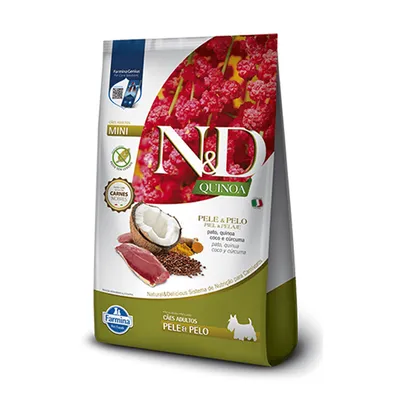 Ração Farmina N&D Quinoa Pele e Pelo Pato para Cães Adultos de Raças Mini e Pequenas 2,5 kg