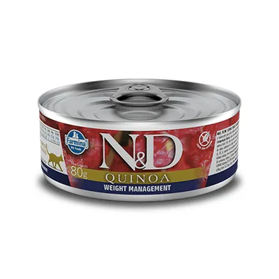 Ração Úmida Lata Farmina N&D Quinoa Controle de Peso para Gatos Adultos 80 g