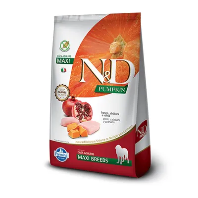 Ração Farmina N&D Pumpkin Frango e Romã para Cães Adultos de Raças Grandes