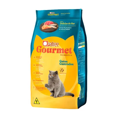 Ração Quatree Gourmet Delícias do Mar para Gatos Adultos Castrados
