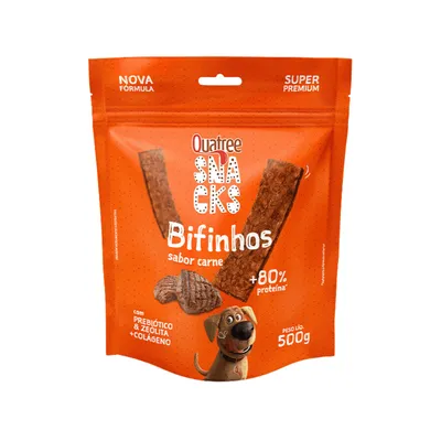 Bifinho Quatree Snacks Carne para Cães Adultos 500 g