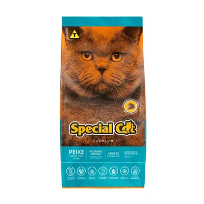 Ração Seca Special Cat Sabor Peixe para Gatos Adultos 10,1 kg