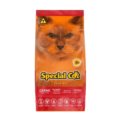 Ração Seca Special Cat Sabor Carne para Gatos Adultos 10,1 kg