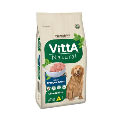 Ração VittA Natural Frango e Arroz para Cães Adultos 15 kg