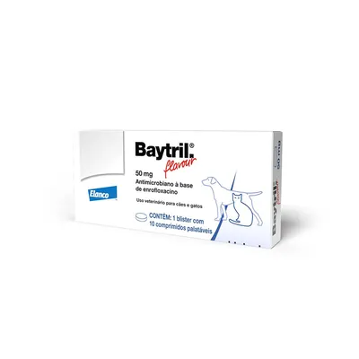 Baytril Flavour 50mg Antimicrobiano