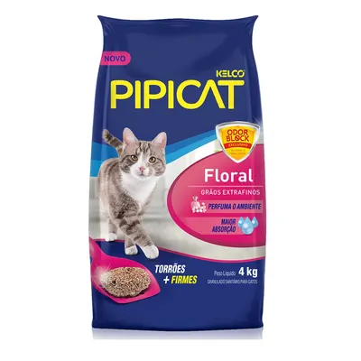 Areia Pipicat Perfumada Floral para Gatos