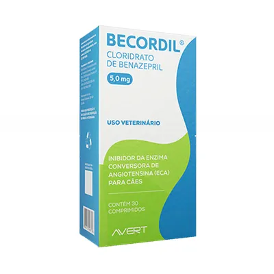 Becordil 5mg Anti-Hipertensivo para Cães Avert