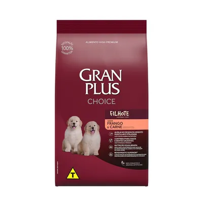 Ração GranPlus Choice Cães Filhotes Frango e Carne