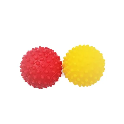 Bolinha Mini Travinha 2 Unidades Animania Amarelo e Vermelho