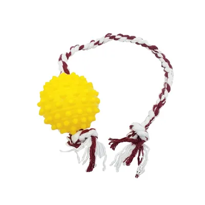 Bolinha Travinha Com Corda Animania Amarelo