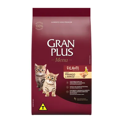 Ração GranPlus Menu Gatos Filhotes Frango e Arroz