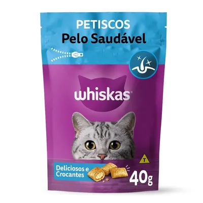 Petisco Whiskas Pelo Saudável para Gatos Adultos