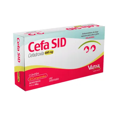 Cefa Sid 660mg Antimicrobiano para Cães e Gatos