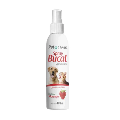 Spray Bucal Morango Cães e Gatos Pet Clean