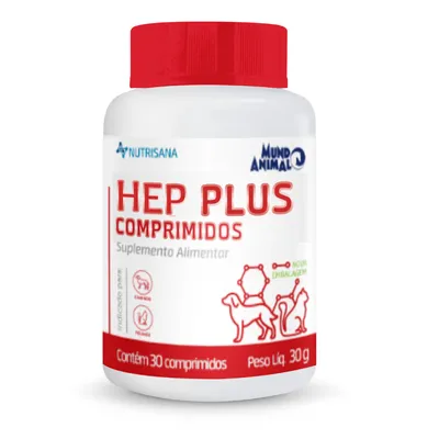 Hep Plus Nutrisana Suplemento Alimentar para Cães e Gatos Mundo Animal