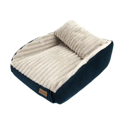 Cama Roma Bichinho Chic Cinza com Marinho
