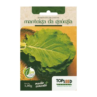 Sementes de Couve Manteiga da Georgia Tradicional Topseed Garden