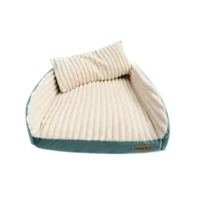 Cama Roma Bichinho Chic Marfim com Verde