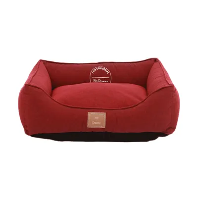 Cama Eco Pet Dreams Vermelha para Cães e Gatos