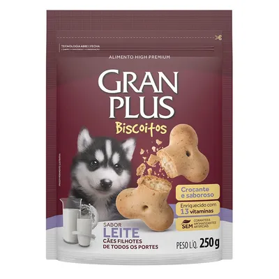 Biscoito GranPlus Cães Filhotes Leite