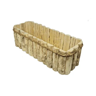 Cachepô Madeira de Café para Três Crisântemos Art Cestas