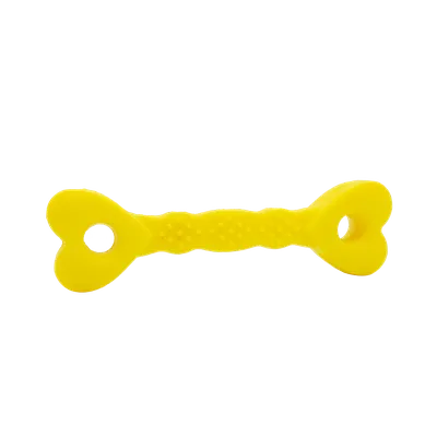 Brinquedo Halteres Coração LCM Amarelo