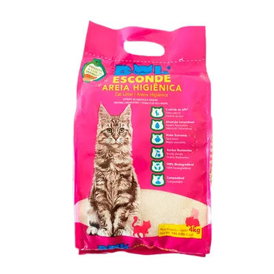 Areia Higiênica para Gatos Biodegradável Mandioca Bob Esconde