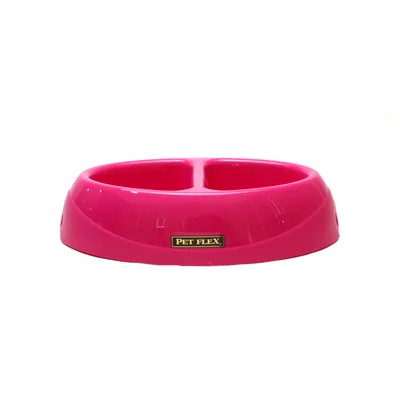Comedouro Duplo Bistrô Pet Flex Rosa