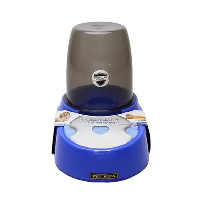 Bebedouro Automático Pelo Longo Pet Flex Azul