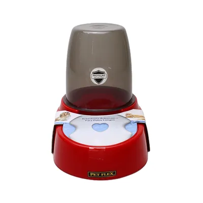Bebedouro Automático Pelo Longo Pet Flex Vermelho