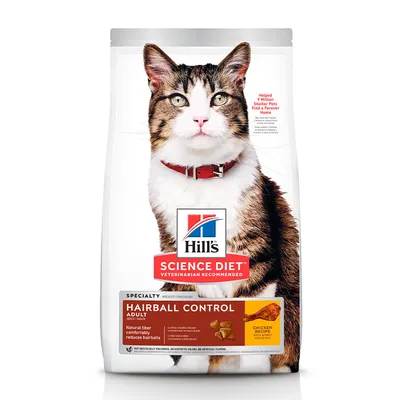 Ração Hill's Science Diet Controle Bolas de Pelo para Gatos Adultos Sabor Frango