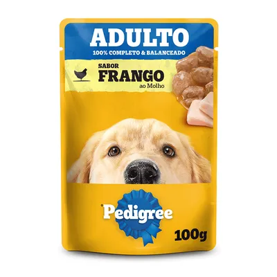 Ração Úmida Pedigree Sachê Cães Adultos Frango ao Molho