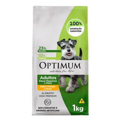 Ração Optimum para Cães Adultos Raças Pequenas e Minis Frango e Arroz