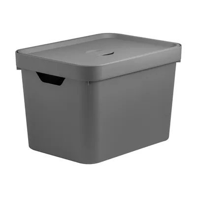 Caixa Organizadora Cube com Tampa Chumbo Ou