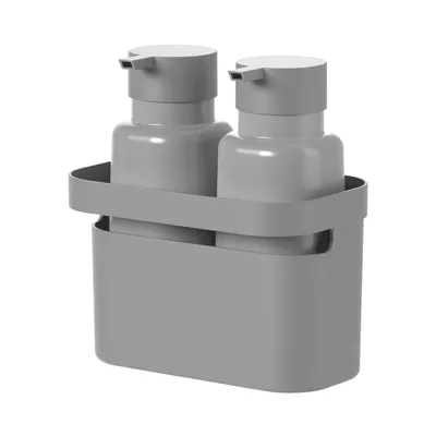 Conjunto Dispensers e Organizador Flow Chumbo Ou