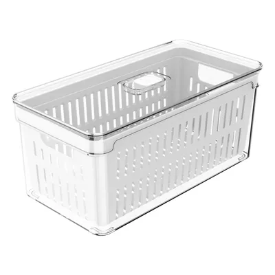 Organizador de Geladeira com Cesto Clear Fresh Transparente Ou