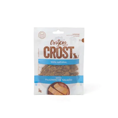 Petisco Gatos Origem Natural Crost Filezinho de Salmão