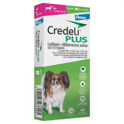 Antipulgas Credeli Plus Cães 2,8kg a 5,5kg