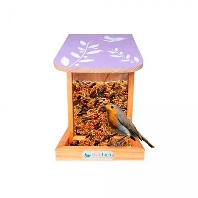 Comedouro Automático Collors Livre Birds Lilás