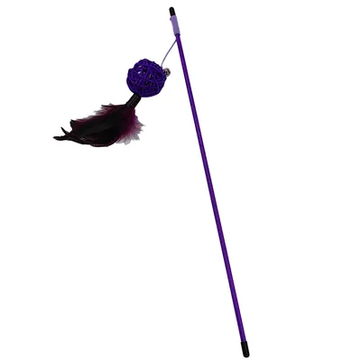 Varinha para Gatos Bolinha com Penas Savana Pet