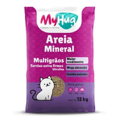 Areia Higiênica Mineral Multigrãos Myhug