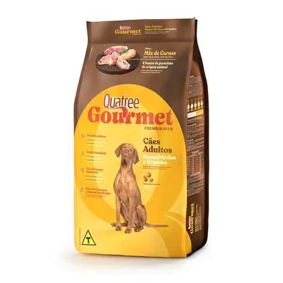 Ração Quatree Gourmet Cães Adultos Raças Médias e Grandes