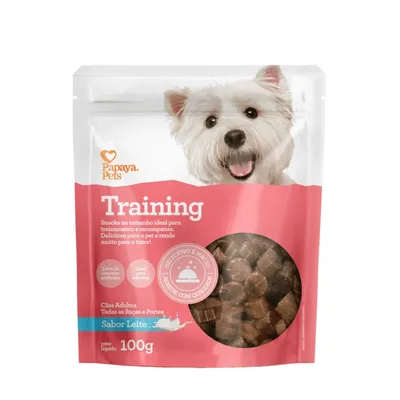 Petisco Training Leite Cães Adultos Papaya Pets
