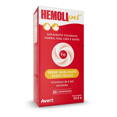 Hemolipet Suplemento para Cães e Gatos Avert