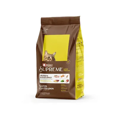 Ração Quatree Supreme Gatos Castrados Frango e Batata-Doce