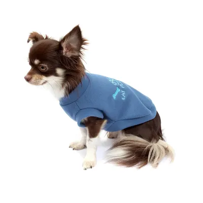Camiseta Eat Play Love Azul Bichinho Chic