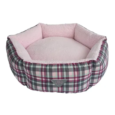 Cama Hexa Xadrez Bichinho Chic Rosa