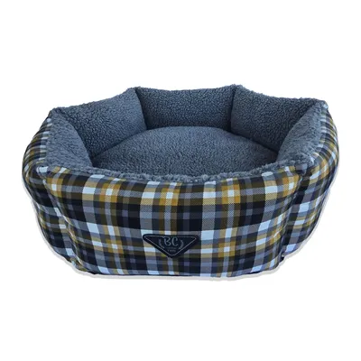 Cama Hexa Xadrez Bichinho Chic Cinza