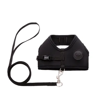 Peitoral e Guia Cat Neoprene Black Tchucoo